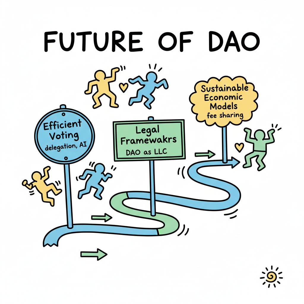 DAO 未来路线图：高效投票、法律框架、可持续经济模型